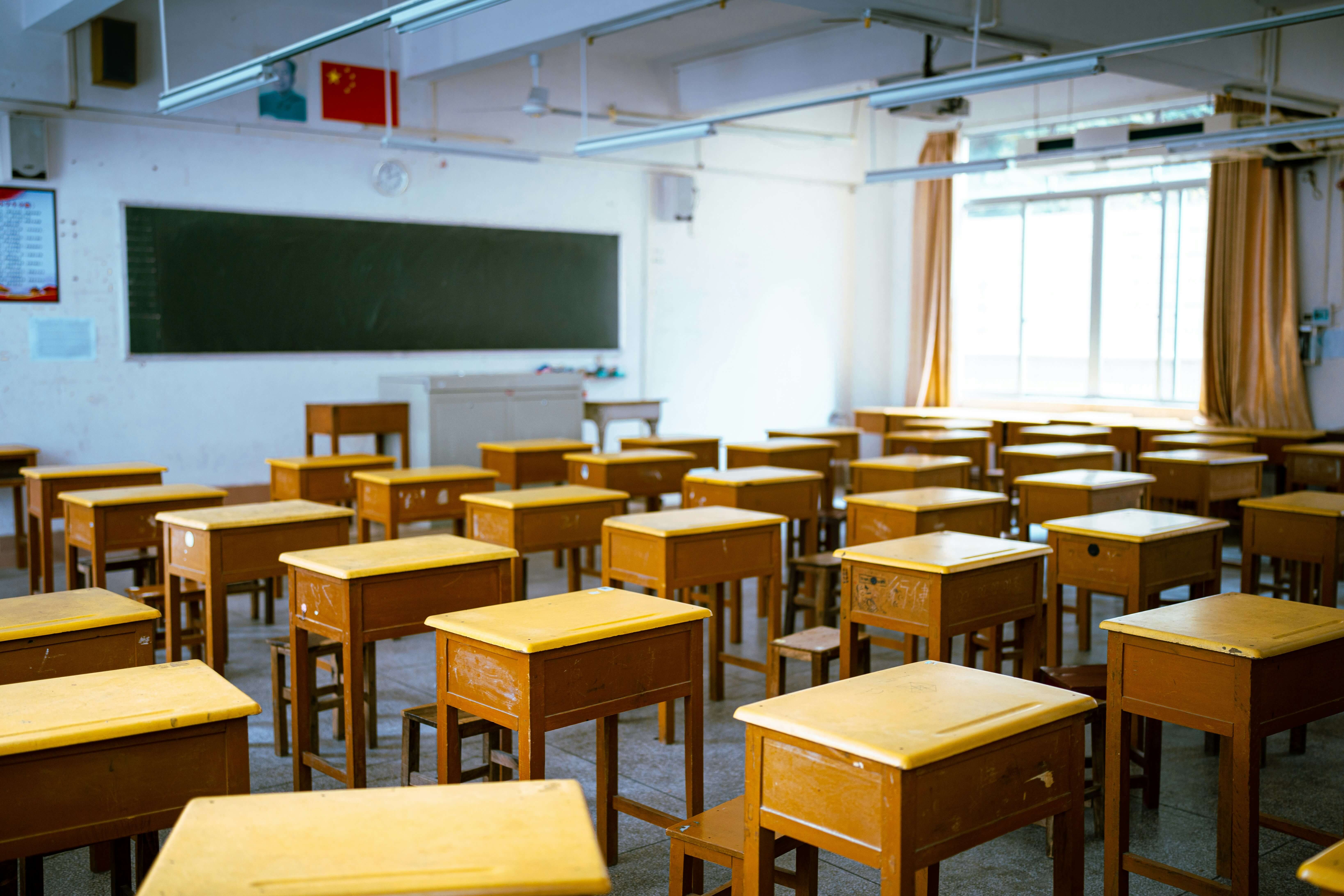 Spacious and well-lit classroom
